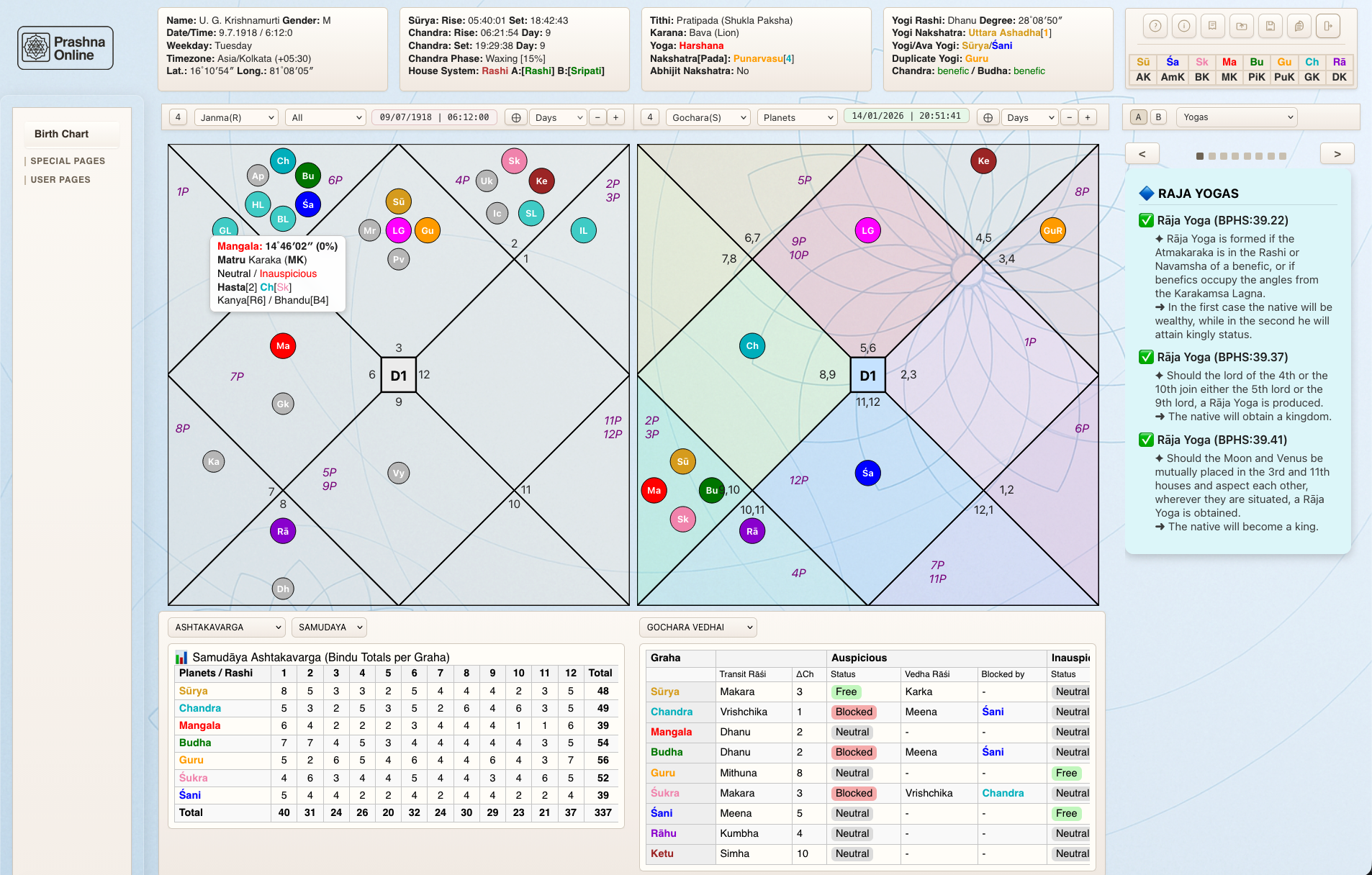 Tables and panels screenshot